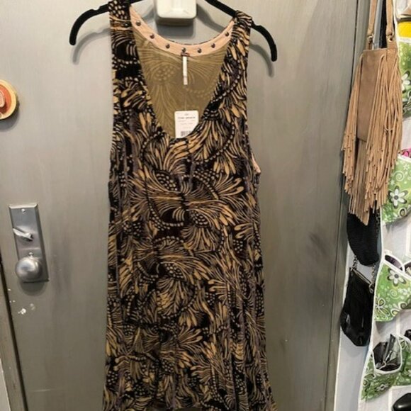 Free People Ellie Burnout Velvet Dress with studded neckline - Picture 9 of 16